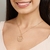 Pingente oval folheado a ouro 18k com zircônias - tam.único 542468 - Leila Rommanel - Loja Online 