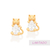 Brinco Rommanel de Gato com Zirconias 526785
