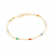 Pulseira folheada a ouro 18k com cristais coloridos 550643