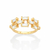 Anel zircônias baguete folheado a ouro 18k - 513441