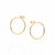 Brinco argola frontal folheado ao ouro 18k - tam.único 527243