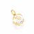 Pingente solitário folheado a ouro 18k com zircônia - tam.único 541662