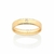 Aliança lisa banhada a ouro 18k com zircônia 513464