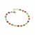 Pulseira folheada a ouro 18k olho grego - tam.19 551413
