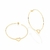 Brinco meia argola com coração folheado a ouro 18k - tam.único 526664 - comprar online