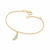 Pulseira sapato da cinderela banhado a ouro 18k com aplicação de resina - tam.16 552148