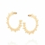 Brinco meia argola folheado a ouro 18k - tam.único 527230