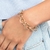 Pulseira elos redondos folheada a ouro - tam.19 551721 na internet