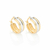 Brinco folheado a ouro formato argola com aplicação de rhodium - 523830