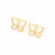 Brinco borboleta folheado a ouro - 526560
