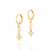 Brinco argola com espírito santo folheado a ouro - 526679