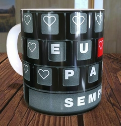 NAN02- Caneca Porcelana Amor / Dia dos Namorados / Casal Tecnologia - Vic Mania Presentes