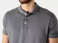 Polo Piquet Pima de Algodão Peruano Chumbo - loja online