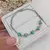 Pulseira corações de zirconia - Aço inox