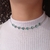 Chocker Corações de Zirconia - Aço inox