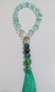 Japamala 1/4 De Cristal Trasnparente E Verde Agua - comprar online
