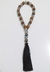 Japamala 1/4 De Rudraksha Com Cristal Preto