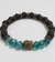 Pulseira Pedra Ônix Fosca 8mm Com Cristal Verde Água