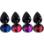 Plug Anal Preto Com Pedra Diversão Ao Cubo-Roxo