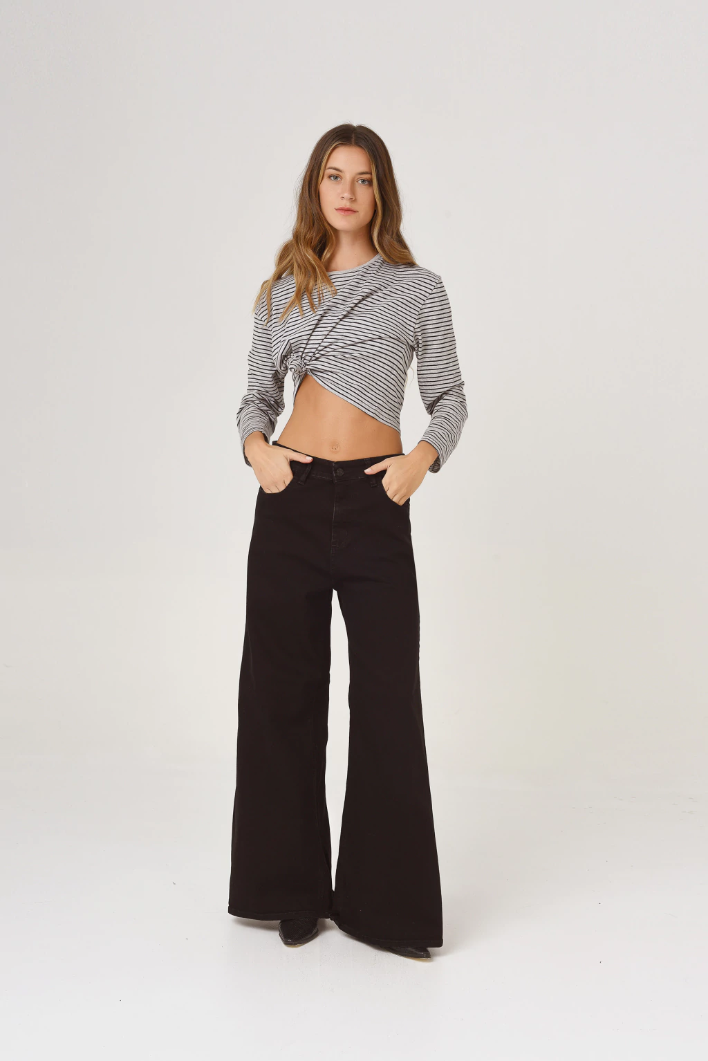 JEAN WIDE LEG BLACK WICKED