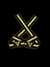 Strap V Preto com Dourado