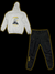 Conjunto Moleton Vete Branco ''Welcome Vetelandz'' Calça V Preta ''Money Factory''