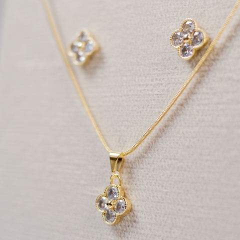 Conjunto Trevo com corrente Rabo de Rato - comprar online