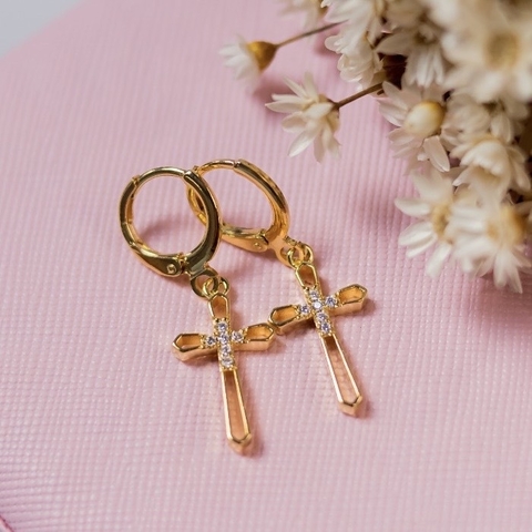 Argolinha Click Crucifixo G - comprar online