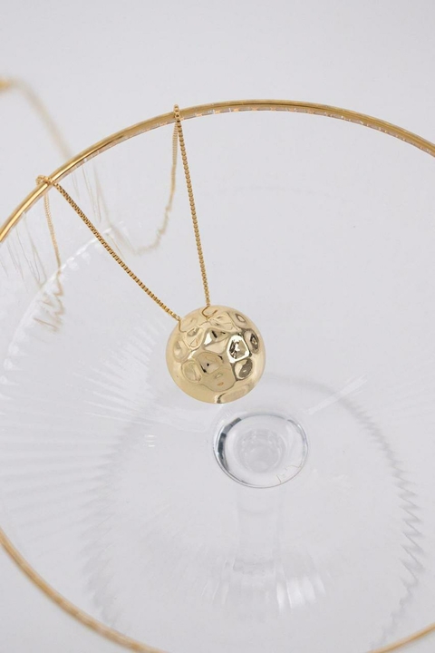 Colar Botão Martelado - comprar online