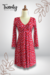 Vestido Corto Rojo Estampado
