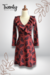 Vestido Corto Naranja Volantes