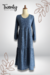 Vestido Midi Azul Recto