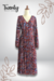 Vestido Midi Naranja Tableado