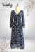 Vestido Midi Azul Asimetrico