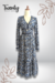 Vestido Midi Azul Estampado