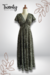 Vestido Midi Verde Estampado