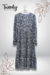Vestido Midi Azul Estampado en internet