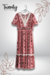 Vestido Midi Rosa Encaje - comprar en línea