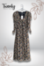 Vestido Midi Negro Drapeado - comprar en línea