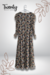 Vestido Midi Negro Drapeado en internet