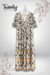 Vestido Midi Beige Estampado - comprar en línea
