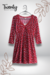 Vestido Corto Rojo Estampado - comprar en línea
