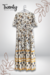 Vestido Midi Beige Estampado en internet