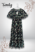 Vestido Midi Negro Manga Murcielago - comprar en línea