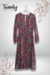 Vestido Midi Naranja Tableado - comprar en línea