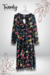 Vestido Midi Negro Botones - comprar en línea