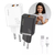 Kit carregador turbo 9.1A 40w modelo duplo de carga rápida USB+tipo c