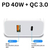 Kit carregador turbo 9.1A 40w modelo duplo de carga rápida USB+tipo c na internet