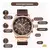 Relógio Curren 8291 Funcional Pulseira De Couro Cronógrafo - comprar online
