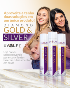 PACK 6 UN - CONDICIONADOR DIAMOND GOLD & SILVER - MATIZADOR - 300ML - EVOLPY LISS na internet